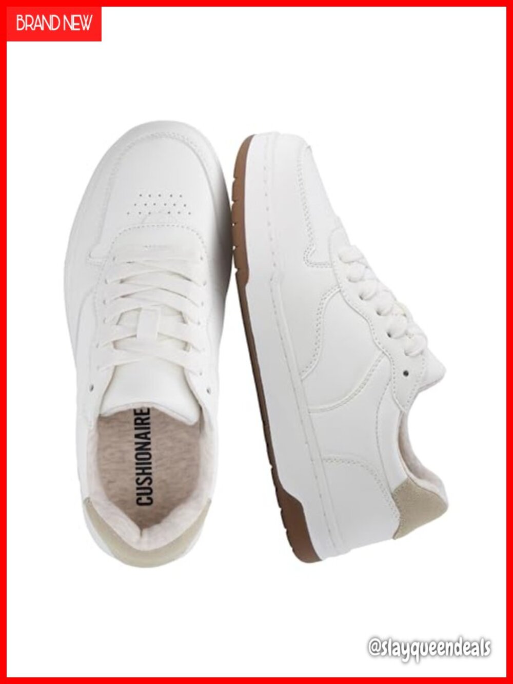 Cushionaire Serve Memory Foam Lace Up Casual Walking Sneakers